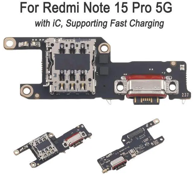 Main image of For Redmi Note 15 Pro 5G Charging Port Board Replacement with IC, Supporting Fast Charging