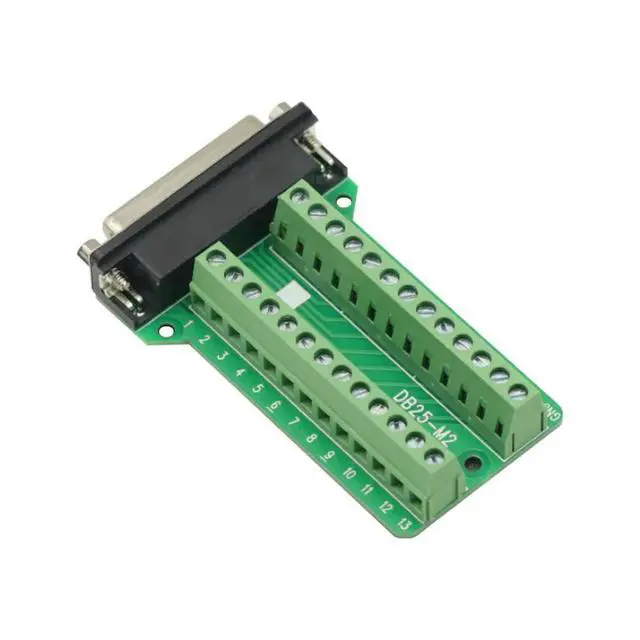 Alt view image 6 of 6 - DB25 Female 25Pin Plug Breakout PCB Board Terminals D-SUB Connector For Module Board