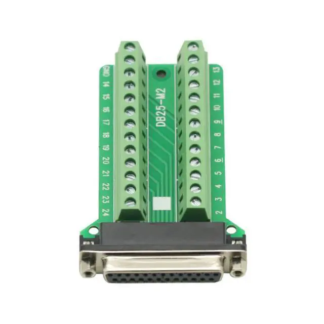 Alt view image 5 of 6 - DB25 Female 25Pin Plug Breakout PCB Board Terminals D-SUB Connector For Module Board