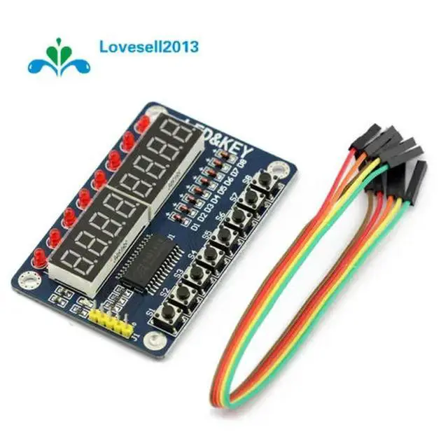 Alt view image 4 of 6 - 8 Bits TM1638 LED Digital Module Tube 8 Keys AVR Display Module For ARM