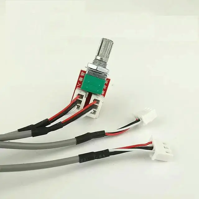 Alt view image 6 of 6 - Volume potentiometer duplex 50K adapter board with 300mm shielded wire DIY audio power amplifier board module