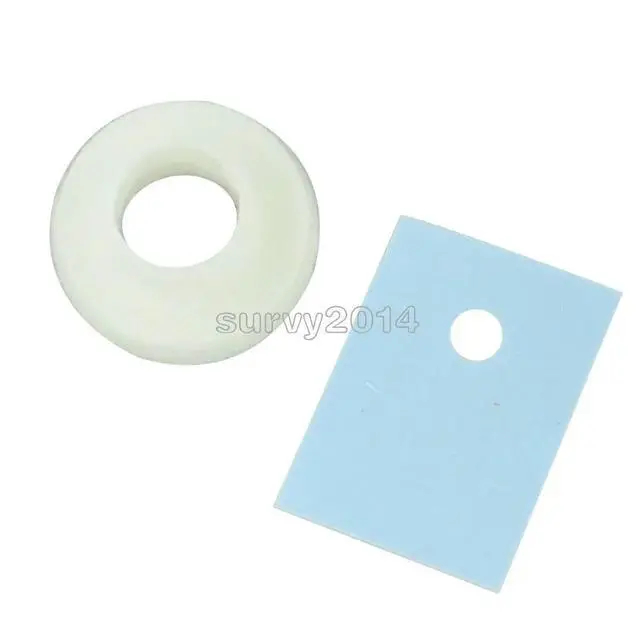 Alt view image 6 of 6 - 100Pcs TO-220 Transistor Plastic Insulation Washer + 100Pcs TO-220 Isolated Silicone Pad Sheet Strip
