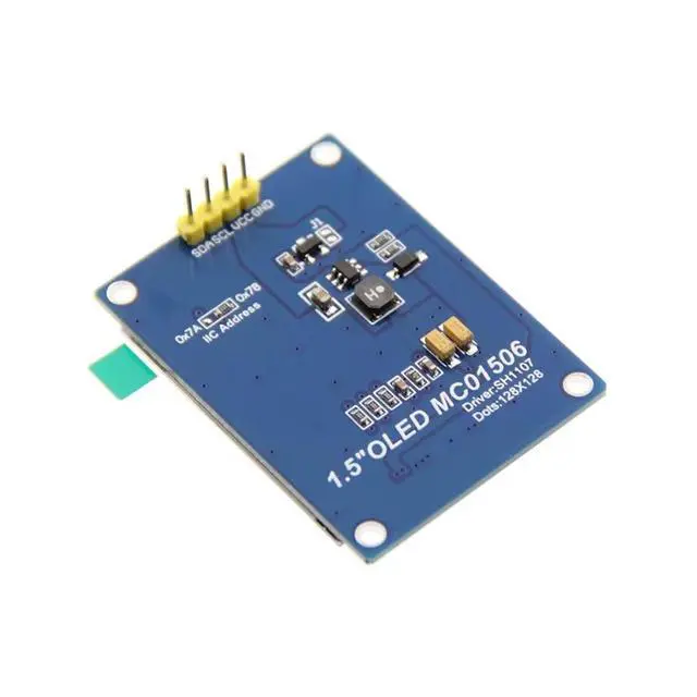 Alt view image 6 of 6 - 1.5 inch 4PIN OLED module Display Screen SH1107 Drive IC 128*128 IIC I2C Interface for 51 STM32 P22101 P22102