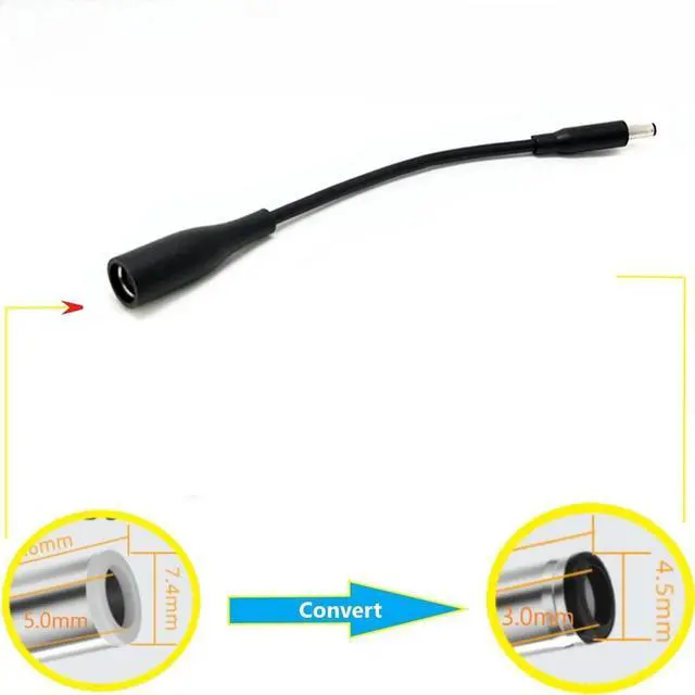 Alt view image 5 of 6 - Right Angle Connector 7.4*5.0mm To 4.5*3.0mm DC Power Charger for Blue Tips Copper Core Laptop Adapter