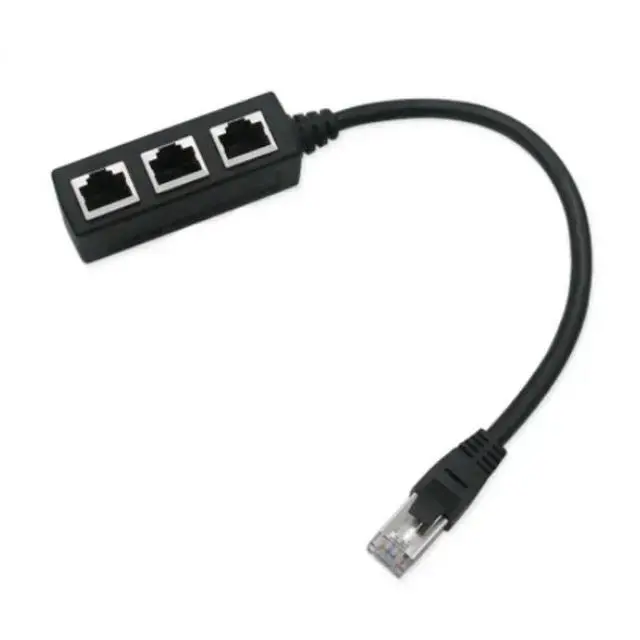 Alt view image 4 of 6 - RJ45 Ethernet Splitter Cable 1 Male To 3 Female Ethernet Splitter for Cat5 Cat6Ethernet Socket Connector Adapter