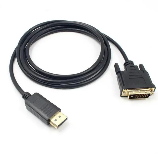 Alt view image 4 of 6 - DP Display-port Displayport To DVI Cable 1.8M DP To DVI Adapter Cable Converter Displayport In To DVI 24+1 Out for