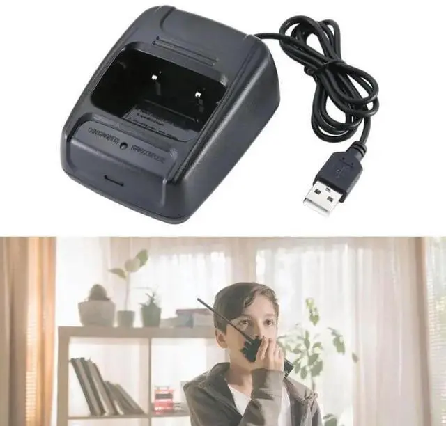 Alt view image 3 of 6 - Universal Charging Station Charging Holder with USB Port Cable for BF888S 777S 666S Two Way Radio Models