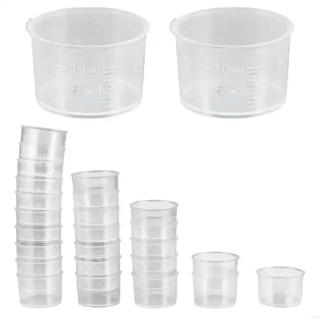 Main image of 2025 50Pcs Plastic Measuring Cups Graduated Beaker Liquid Measuring Cups for
