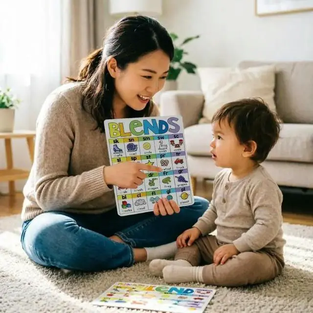 Alt view image 3 of 3 - Educational Phonics Study Card Paper Phonics Letter Root Charts For Kid