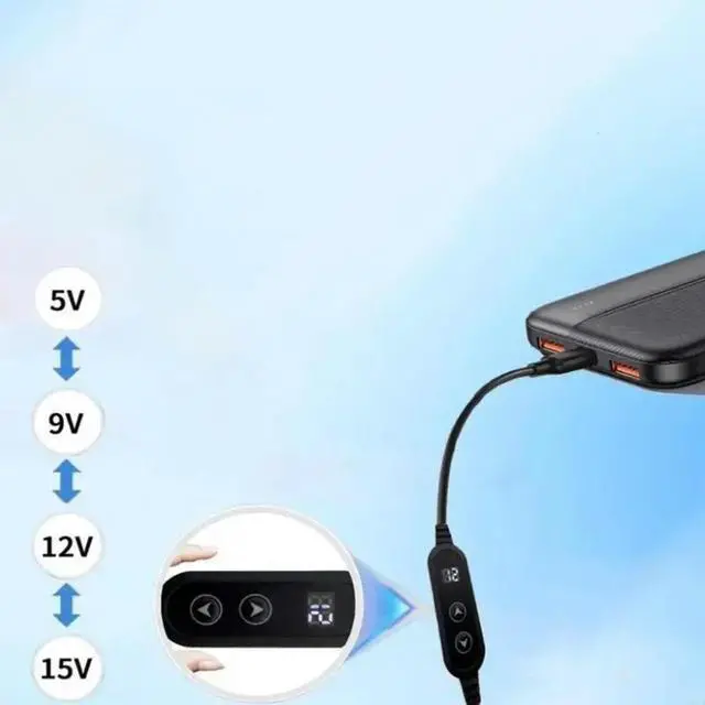 Alt view image 3 of 3 - Customizable Voltages USB C 5525 Power Cable Connectors PD65W Charging 1.2M