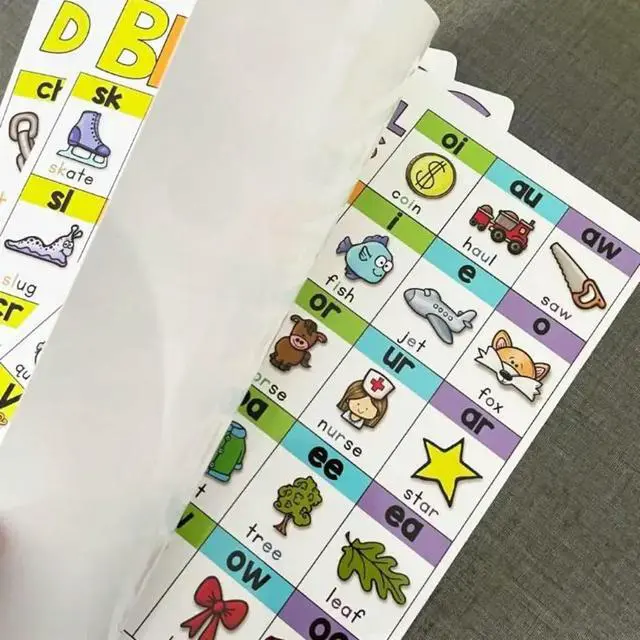 Alt view image 2 of 3 - Educational Phonics Study Card Paper Phonics Letter Root Charts For Kid