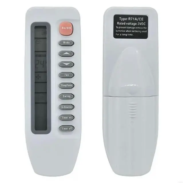 Alt view image 3 of 3 - R71A/CE Remote Control for Midea R71A/E R71A/E Air Conditional Remote Durability Air Conditioning Remote Control