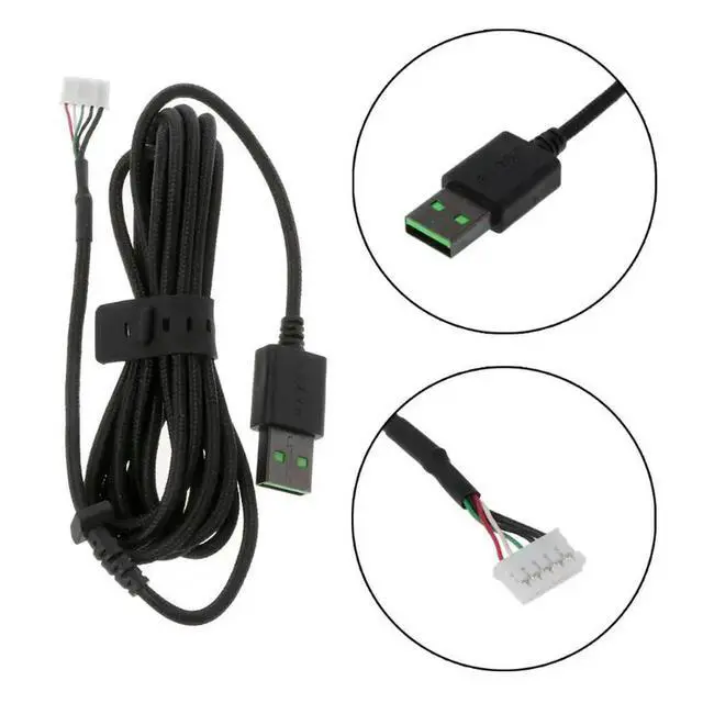 Alt view image 2 of 3 - 2025 Soft Durable Mouse Line Diy Umbrella Rope Mouse Cable Mouse Wire Soft Universal For DeathAdder Elite Mice