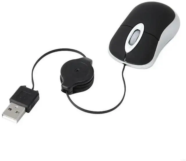 Main image of Retractable USB Cord Mouses Girl Creative Computer Peripherals Notebook