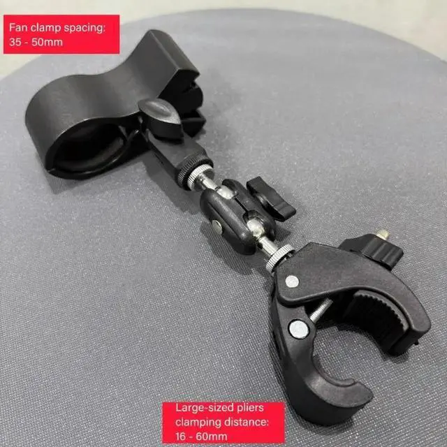 Alt view image 2 of 6 - l Plastic Adjustable Clamp Holder Featuring 360 Rotate for Mounting Microphones Hair Dryers and Handheld Fan