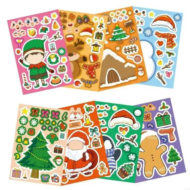 Alt view image 2 of 6 - 2025 Creative Christmas Stickers Set For DIY Projects Gift Wrapping And Family Fun