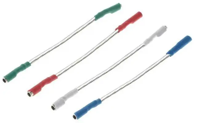 Main image of 2025 4 Pieces/set Universal Silver Leads Wires Header Wire Cable 40mm for 1.2-1.3mm Pins Turntable Phono Headshell Tonearm