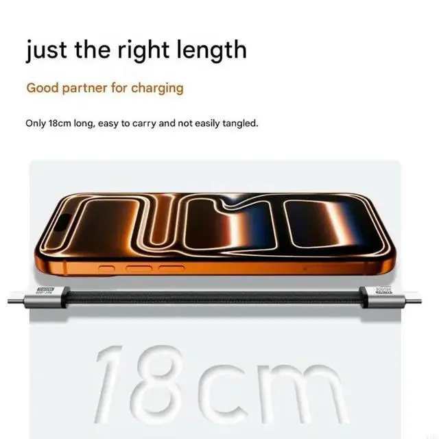 Alt view image 3 of 6 - 2025 240W PD3.1 Fast Charging USB4 80Gbps Data Transfer Type C Cable For Laptop Phone Tablet