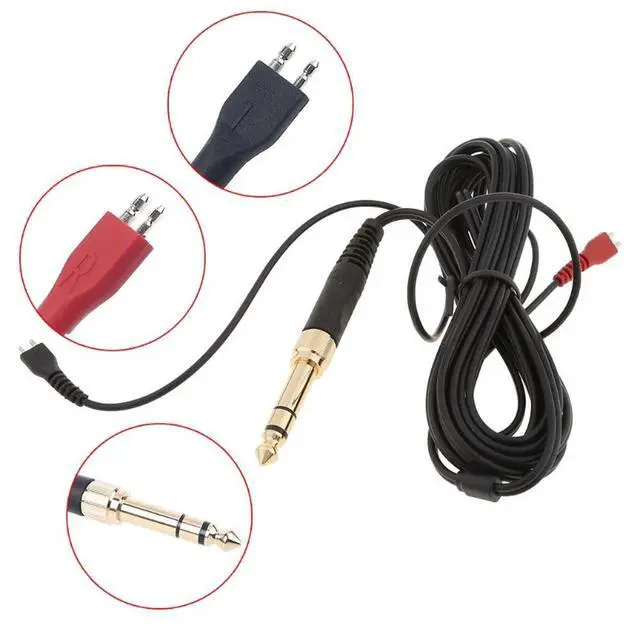 Alt view image 2 of 6 - 2025 Replacement Cable for -Sennheiser HD25 HD560 HD540 HD480 HD430 414 HD250 HD425 HD430 HD440 II HD530 HD540 Headphone
