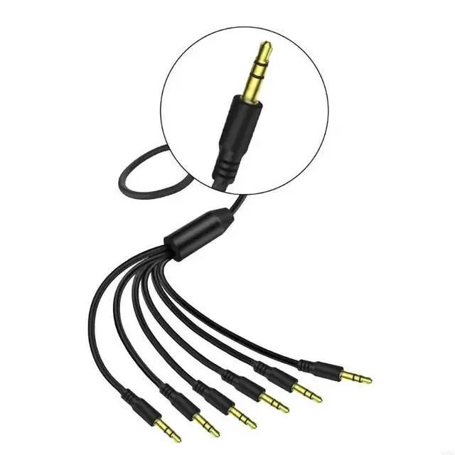 Alt view image 3 of 6 - 2025 Travel 3.5mm Stereo Splitter Cable 1 Source 6 Speakers or Headphones