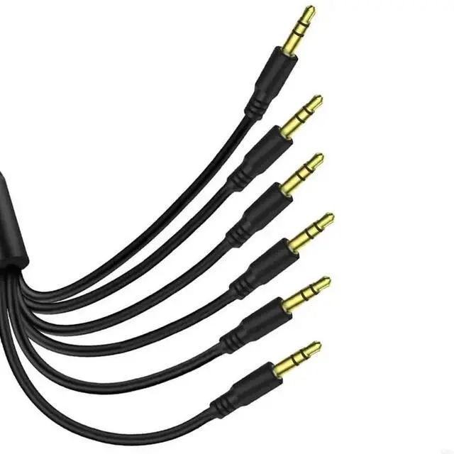 Alt view image 2 of 6 - 2025 Travel 3.5mm Stereo Splitter Cable 1 Source 6 Speakers or Headphones