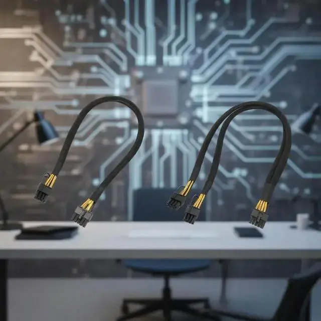 Alt view image 3 of 6 - 2025 10Pin To Double 6+2 Pin GPU Power Adapter Cord Cable For Graphics Card With Stable Power Supply And Overload Protect