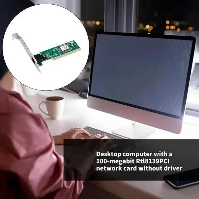 Alt view image 3 of 3 - Desktop PCI LAN Adapters 100Mbps High Performances Plugs Play Multiple System Support