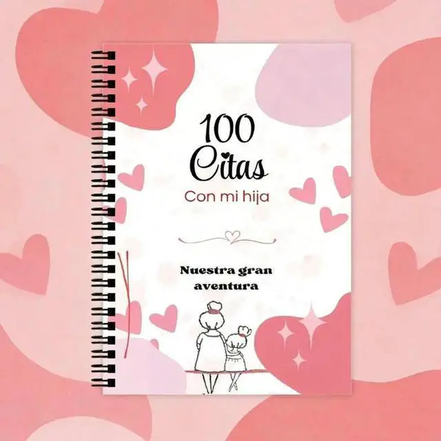 Alt view image 3 of 6 - 2025 Mother Daughter Memory Diary In Spanish With 100 Date Prompts Mother Daughter Scrapbook For Daily Journaling