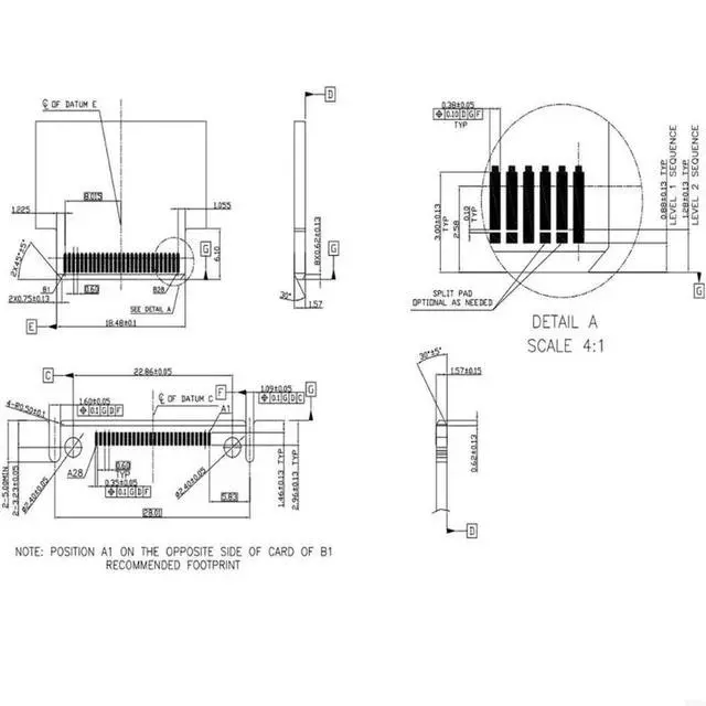 Alt view image 2 of 6 - 2025 Gen Z 1C 56Pin Board To Board Connector With 0.6Mm Supports PCIe 5.0