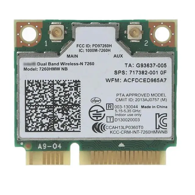 Main image of 7260 7260NB 7260HMW for nb Card 717382-001 Dual Band 300Mbps Mini PCIE Wlan Adapter Connector forLapto