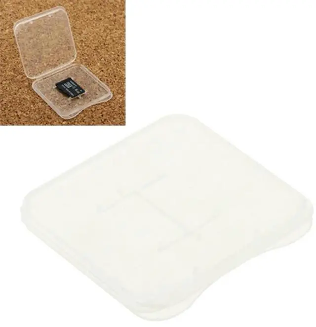 Main image of 100 PCS Transparent Plastic Card Box for Micro SD Card (TF Card)
