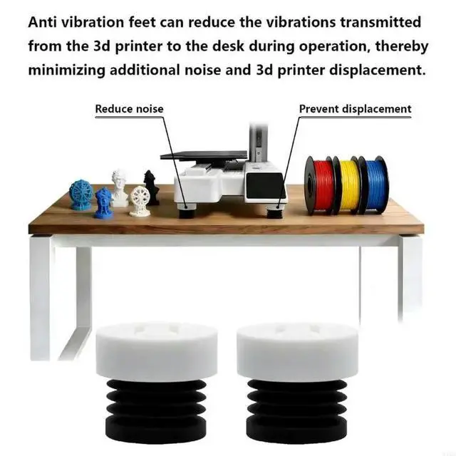 Alt view image 2 of 6 - 2025 4PCS 3D Printer Stabilizers Feet Rubber Vibration Proof Pad for Mini Smooth Operation
