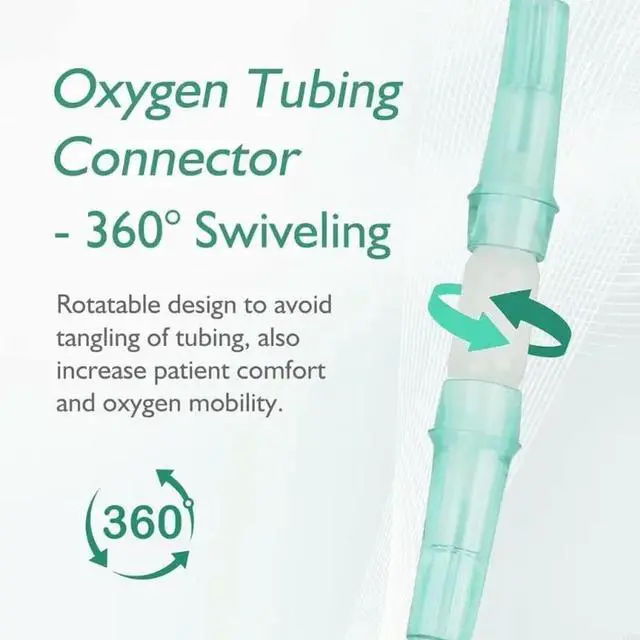 Alt view image 3 of 6 - 10Pcs Oxygen Tubing Joints ABS Oxygen Tubing Rotating Adapters For Clinical Settings And Hospital Equipment