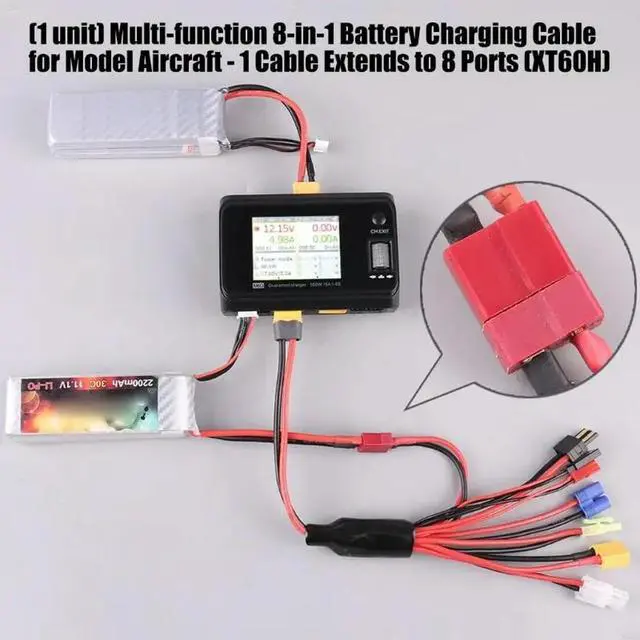 Alt view image 5 of 6 - PVC XT60H Charging Cable 8 Way Splitter Wire For LiBatteries Toy