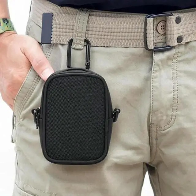 Alt view image 6 of 6 - 2025 Travel Shoulder Bag with Carabiner For GO 5/GO 4/GO 2 Small Music Player And On The Go Use Black