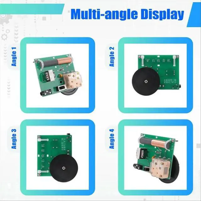 Alt view image 4 of 6 - Crystal Radio It Has an Impedance Matching Transformer Can Receive Radio Signals Normally DIY Radio Kit