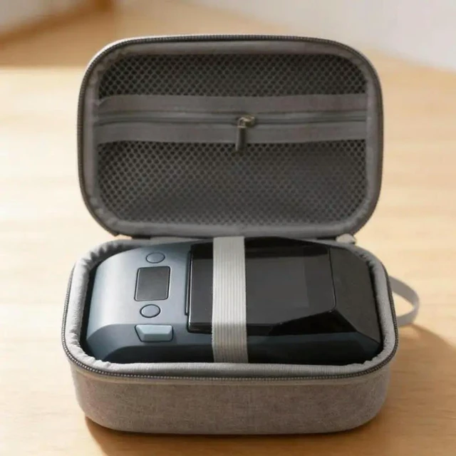 Alt view image 4 of 6 - Durability Box for NIIMBOT M2el Printer Organizers Shell Compactly Design with Soft Lining Zippers Closures