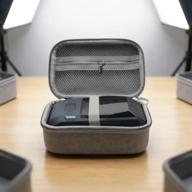 Alt view image 5 of 6 - Durability Box for NIIMBOT M2el Printer Organizers Shell Compactly Design with Soft Lining Zippers Closures