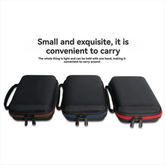 Alt view image 2 of 6 - Game Console Hard Shell Carrying Case for 3DS XL 3DS Game Card Accessories Protective Bag Red & Black