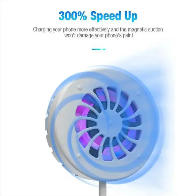 Main image of Mobile Phone Magnetic Charger Cooling Fan Cooler Radiator for Magsafe phones Charger Fan White