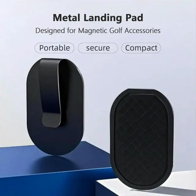 Alt view image 3 of 6 - Magnetic Golf Rangefinder Landing Pad, Industrial-Grade Steel Clip Secure Hold and Easy Access for Various Golf Bags