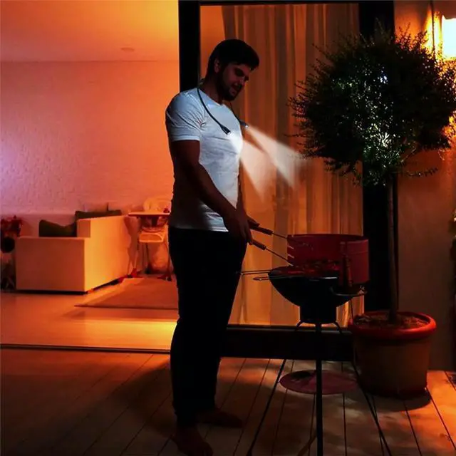 Main image of Neck Reading Light 3 Color LED Book Lamp for Sewing Knitting Camping Flexible Hands Free Night Lighting