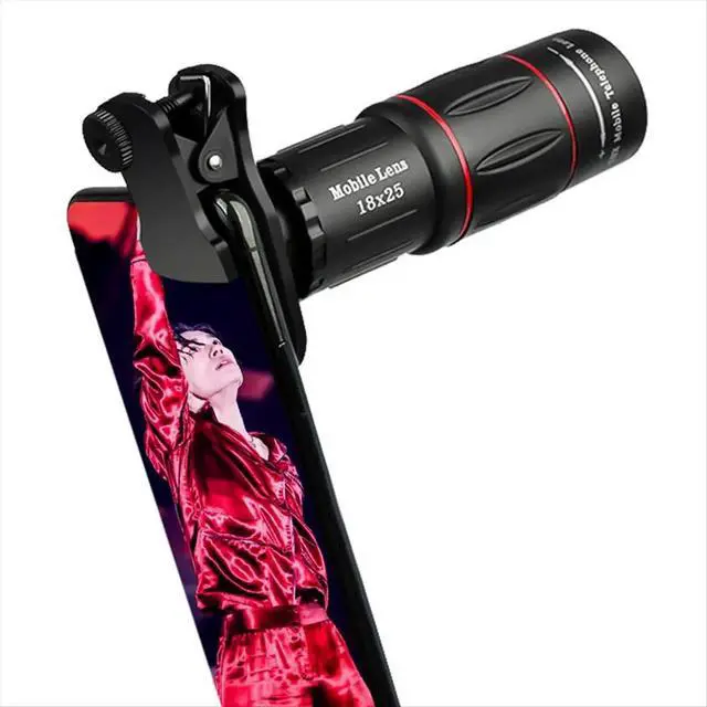 Alt view image 5 of 6 - Universal Mobile Phone Telephoto Lens 18x Zoom External Camera Lens for Concerts Sports and Travel Photography