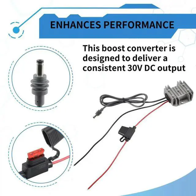 Alt view image 4 of 6 - Mini 12V Adapter, DC 12V Power Cord Converter for Starlink Mini Power Supply Step Up to 30V 3.5A Conversion Kit DC Male
