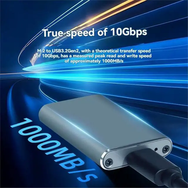 Alt view image 4 of 6 - M.2 NVMe SSD Enclosure - Aluminum Type C 3.2 Gen2 10Gbps SSD Case M.2 NVMe External Case for 2230 SSD