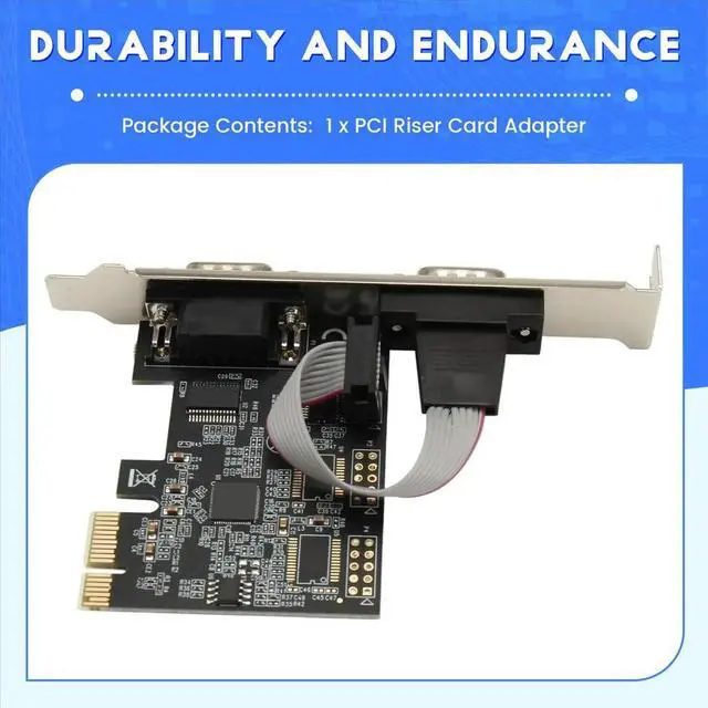 Alt view image 4 of 6 - AX99100 Chipest RS232 Serial COM & DB25 Printer Parallel Port LPT to PCI Riser Card Adapter for Desktop PC
