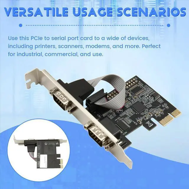 Alt view image 5 of 6 - AX99100 Chipest RS232 Serial COM & DB25 Printer Parallel Port LPT to PCI Riser Card Adapter for Desktop PC