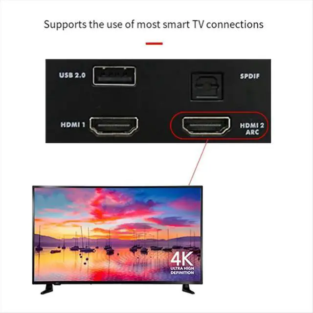Alt view image 6 of 6 - ARC Audio Converter,192KHz/ARC to Optical/Coaxial/RCA/3.5mm Jack for TV/Projector/Speaker/Soundbar/Amplifier