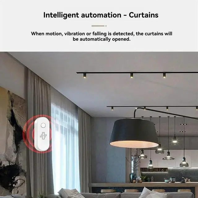 Alt view image 5 of 6 - Vibration Sensor Alarm Vibration Detector Alert Real-Time Activity & Shock Detection Black