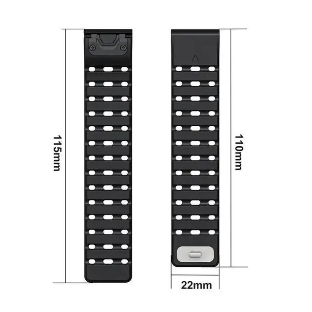 Alt view image 3 of 6 - uyuy Soft Silicone Magnetic Watch Band for Garmin Sportwatch 22mm Quick Fit Strap for Fenix E/8 7/6/5/Forerunner 965/955 A